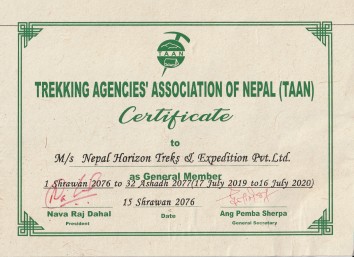 TAAN Certificate